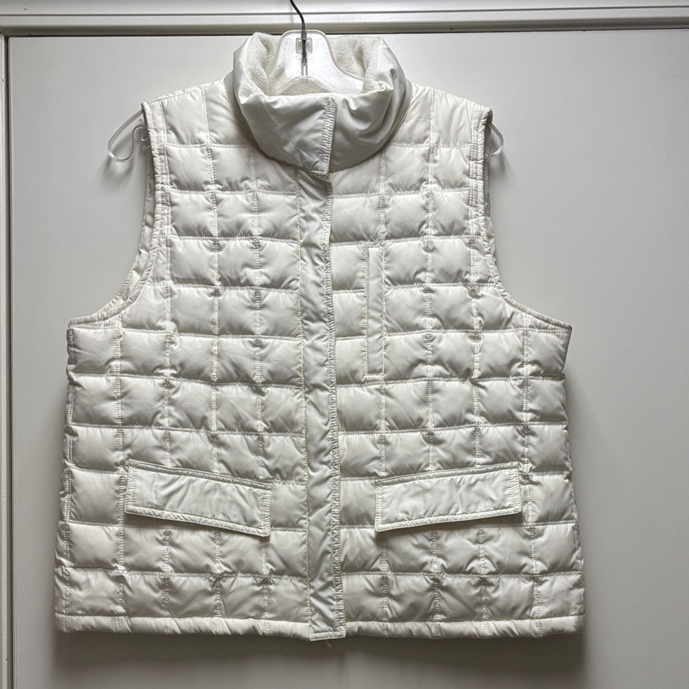 Kenneth Cole Reaction Women's Cream Quilted Vest Size XL